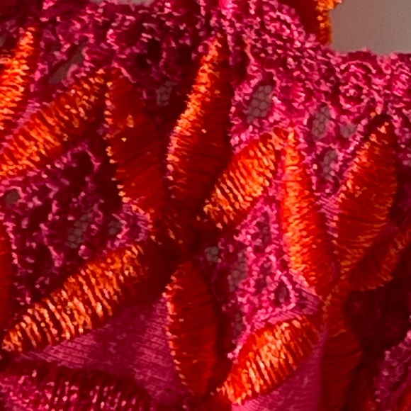 AUBADE Paris BAHIA Balconette SHOWGIRL Orange Underwire Demi Bra Sz 34C Lace - Picture 5 of 11